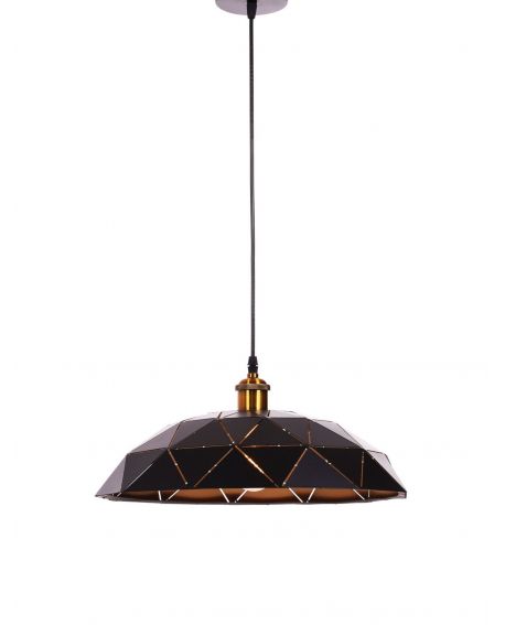 LAMPA WISZĄCA NOWOCZESNA CZARNO-ZŁOTA GROSETTO W1 LUMINA DECO