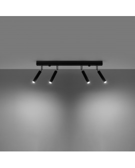 Plafon EYETECH 4 czarny Sollux SL.0900