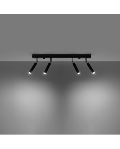 Plafon EYETECH 4 czarny Sollux SL.0900