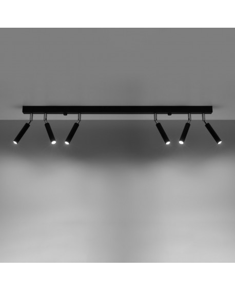 Plafon EYETECH 6 czarny Sollux SL.0901