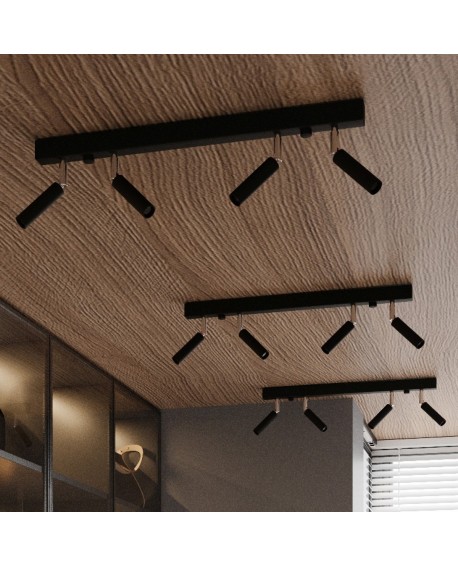 Plafon EYETECH 6 czarny Sollux SL.0901