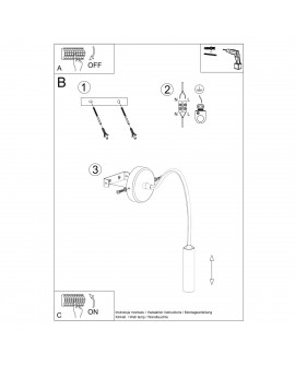 Kinkiet AXIL czarny Sollux SL.0910