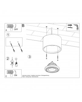 Plafon BASIC 1 naturalne drewno Sollux SL.0913