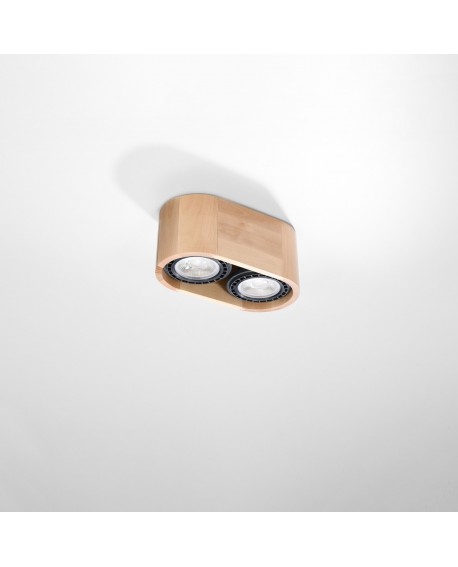 Plafon BASIC 2 naturalne drewno Sollux SL.0914