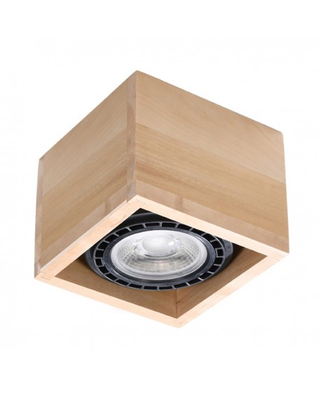 Plafon QUATRO 1 naturalne drewno Sollux SL.0915