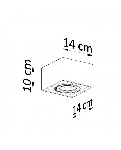 Plafon QUATRO 1 naturalne drewno Sollux SL.0915