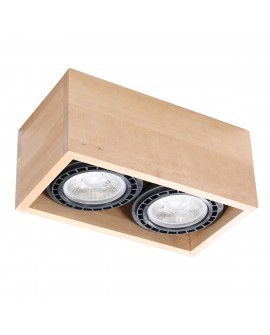 Plafon QUATRO 2 naturalne drewno Sollux SL.0916