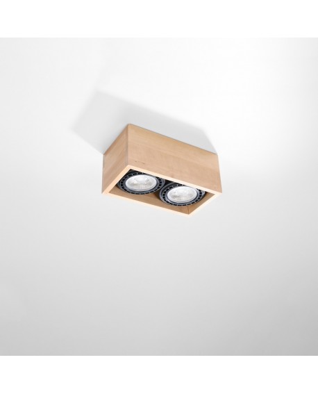 Plafon QUATRO 2 naturalne drewno Sollux SL.0916