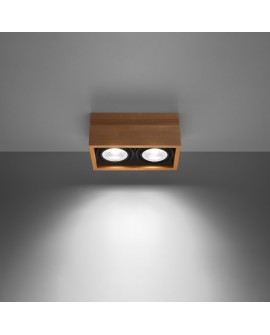 Plafon QUATRO 2 naturalne drewno Sollux SL.0916