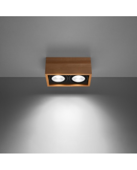 Plafon QUATRO 2 naturalne drewno Sollux SL.0916