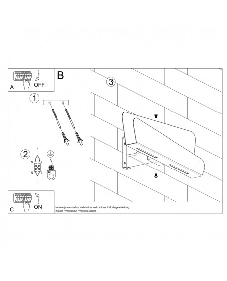 Kinkiet BASCIA biały Sollux SL.0932