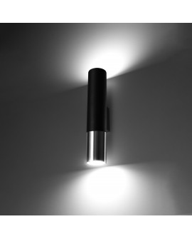 Kinkiet LOOPEZ czarny/chrom Sollux SL.0938