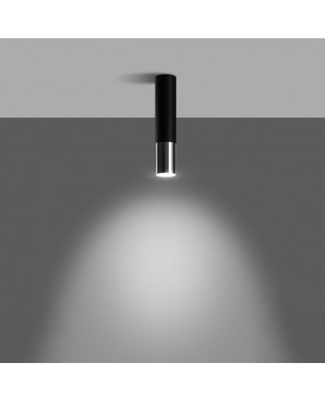 Plafon LOOPEZ czarny/chrom Sollux SL.0939