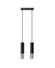 Lampa wisząca LOOPEZ 2 czarny/chrom Sollux SL.0941