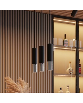Lampa wisząca LOOPEZ 3P czarny/chrom Sollux SL.0943