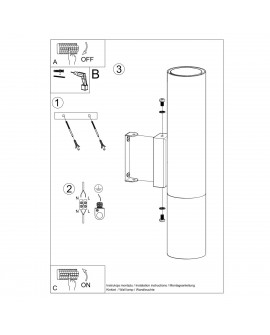 Kinkiet LOOPEZ czarny/złoty Sollux SL.0950