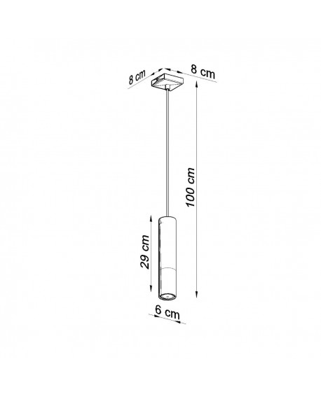 Lampa wisząca LOOPEZ 1 czarny/złoty Sollux SL.0952
