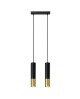 Lampa wisząca LOOPEZ 2 czarny/złoty Sollux SL.0953
