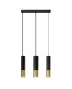 Lampa wisząca LOOPEZ 3L czarny/złoty Sollux SL.0954