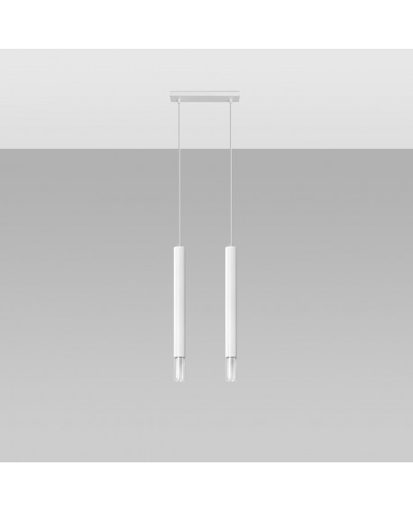 Lampa wisząca WEZYR 2 biała Sollux SL.0958