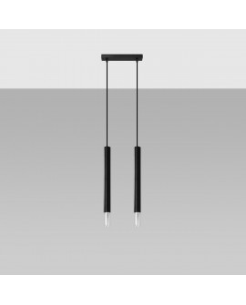 Lampa wisząca WEZYR 2 czarna Sollux SL.0961