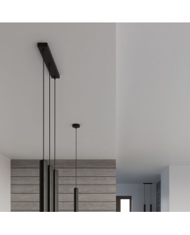 Lampa wisząca WEZYR 2 czarna Sollux SL.0961