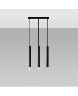 Lampa wisząca WEZYR 3 czarna Sollux SL.0962