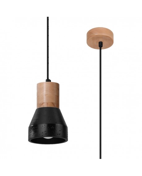 Lampa wisząca QUBIC czarna Sollux SL.0963