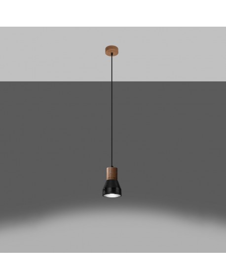 Lampa wisząca QUBIC czarna Sollux SL.0963