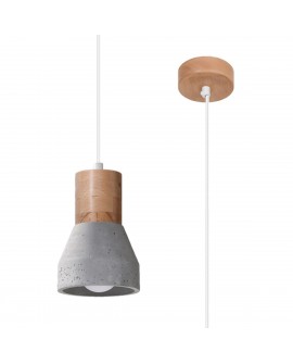 Lampa wisząca QUBIC szara Sollux SL.0964