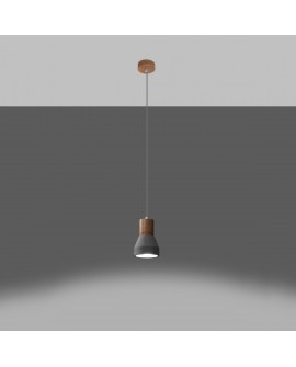 Lampa wisząca QUBIC szara Sollux SL.0964