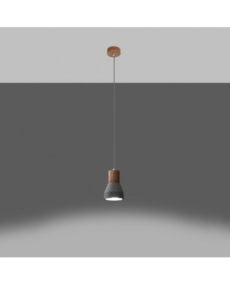 Lampa wisząca QUBIC szara Sollux SL.0964