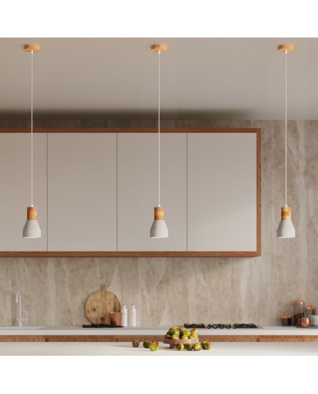 Lampa wisząca QUBIC szara Sollux SL.0964