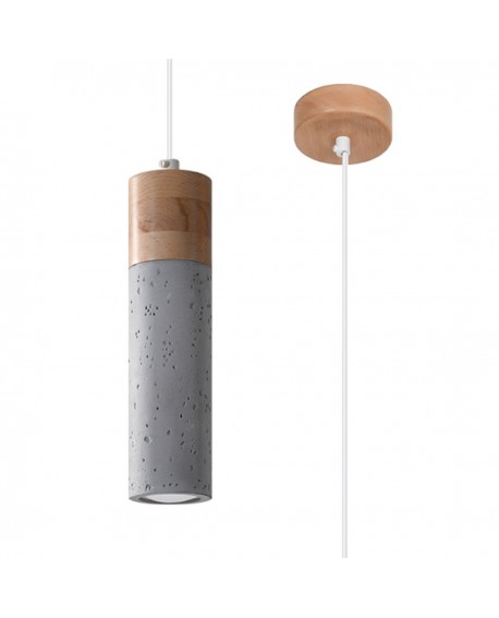 Lampa wisząca ZANE 1 szara Sollux SL.0965