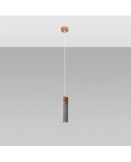 Lampa wisząca ZANE 1 szara Sollux SL.0965