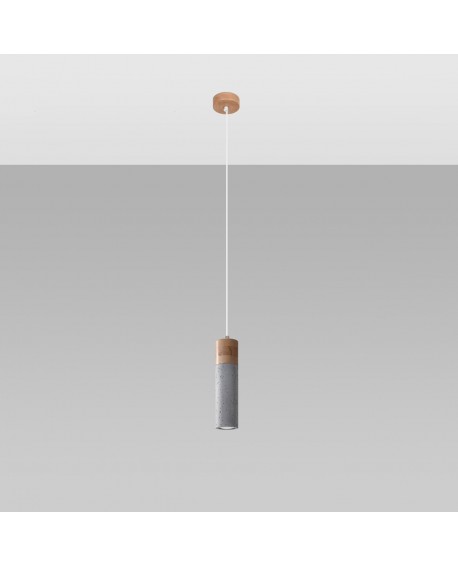 Lampa wisząca ZANE 1 szara Sollux SL.0965