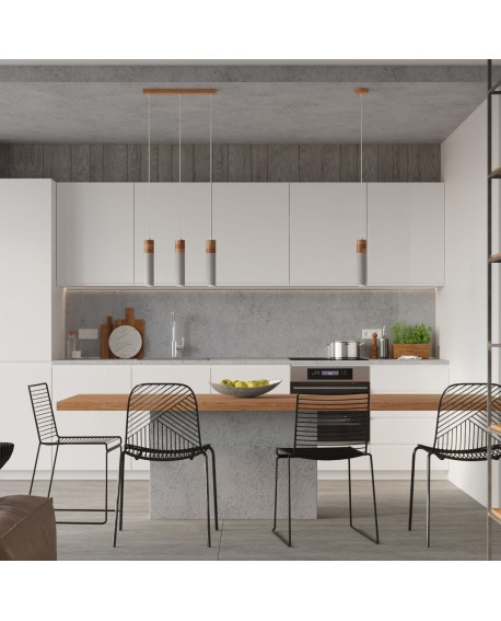 Lampa wisząca ZANE 1 szara Sollux SL.0965