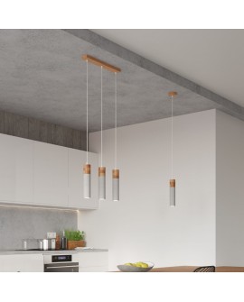 Lampa wisząca ZANE 1 szara Sollux SL.0965