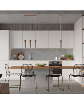 Lampa wisząca ZANE 2 szara Sollux SL.0966