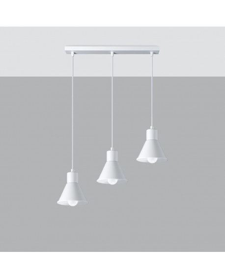 Lampa wisząca TALEJA 3 biała E27 Sollux SL.0984