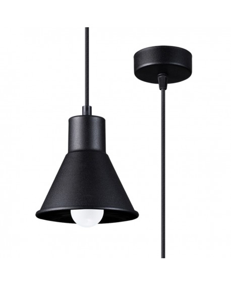 Lampa wisząca TALEJA 1 czarna E27 Sollux SL.0985