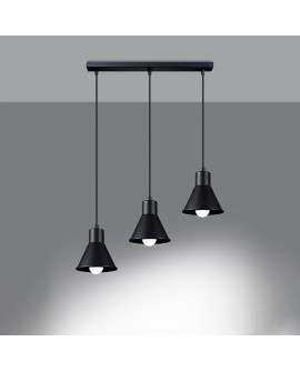 Lampa wisząca TALEJA 3 czarna E27 Sollux SL.0986