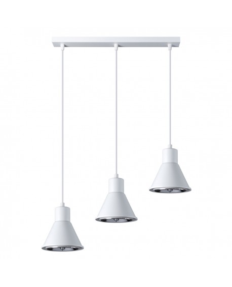 Lampa wisząca TAZILA 3 biała ES111 Sollux SL.0988