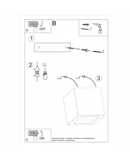 Kinkiet LEO beton Sollux SL.0991