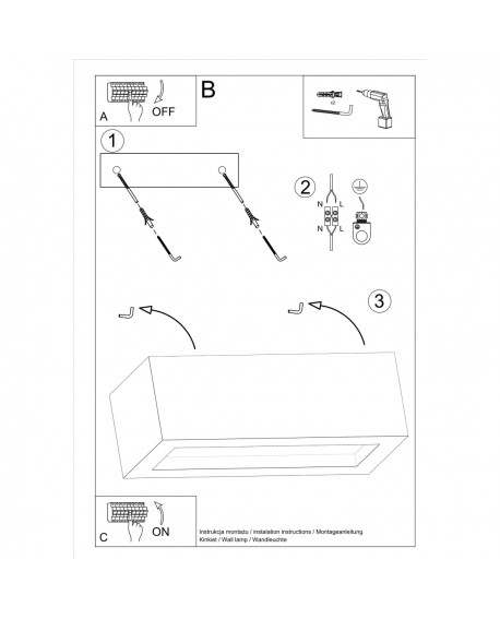Kinkiet VEGA 30 beton Sollux SL.0992