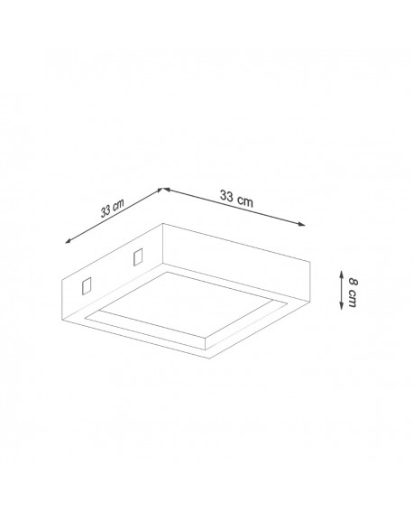 Plafon RIZA beton Sollux SL.0995