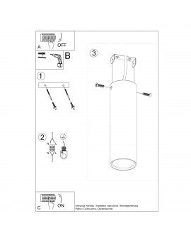 Plafon LAGOS 20 biały Sollux SL.0997