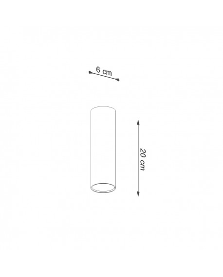Plafon LAGOS 20 czarny Sollux SL.1001