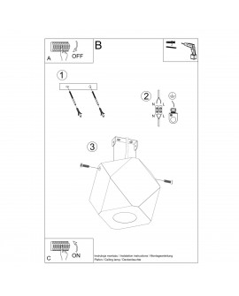 Plafon WOODY 1 naturalne drewno Sollux SL.1009