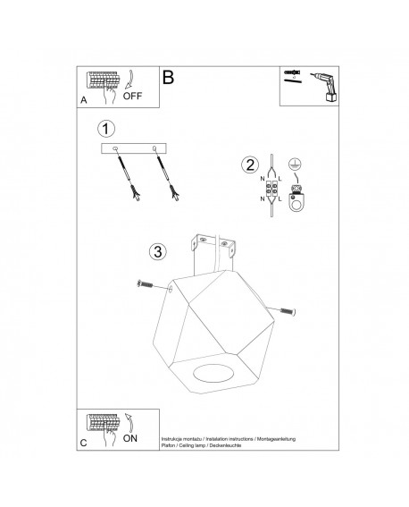 Plafon WOODY 1 naturalne drewno Sollux SL.1009